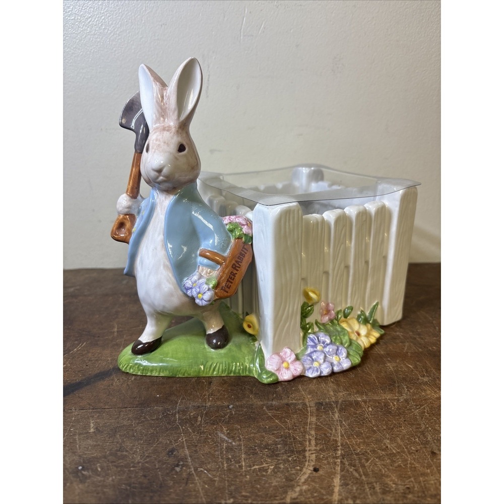 2001 Beatrix Potter Peter Rabbit Planter Mr. McGregor's Garden Teleflora Spring
